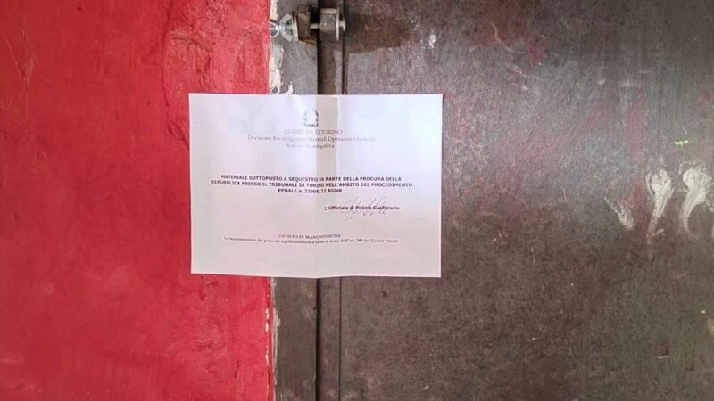 Una storia che si ripete: perquisizione e sigilli al CSA Murazzi