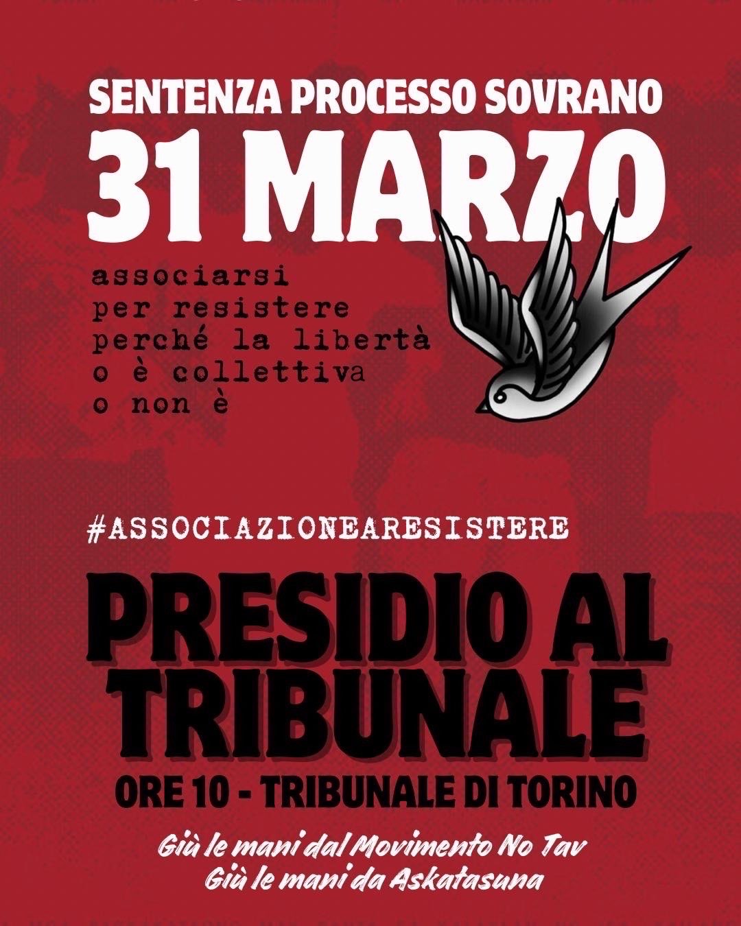 Presidio 31 Marzo – Tribunale di Torino