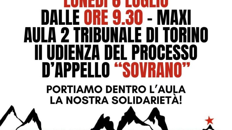 PROCESSO SOVRANO: ricominciano le udienze